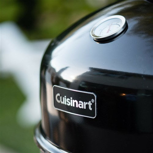 Cuisinart Grill - Vertical 18" Charcoal Smoker, Vents in Lid - Black-United Backyard