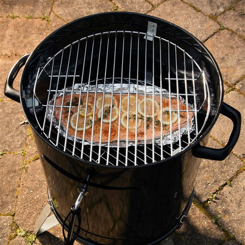 Cuisinart Grill - Vertical 18" Charcoal Smoker, Vents in Lid - Black-United Backyard