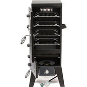 Cuisinart Grill - Vertical Propane Gas Smoker, 4 Racks, 30" Vertical Cooking Space - Black-United Backyard
