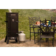 Cuisinart Grill - Vertical Propane Gas Smoker, 4 Racks, 30" Vertical Cooking Space - Black-United Backyard