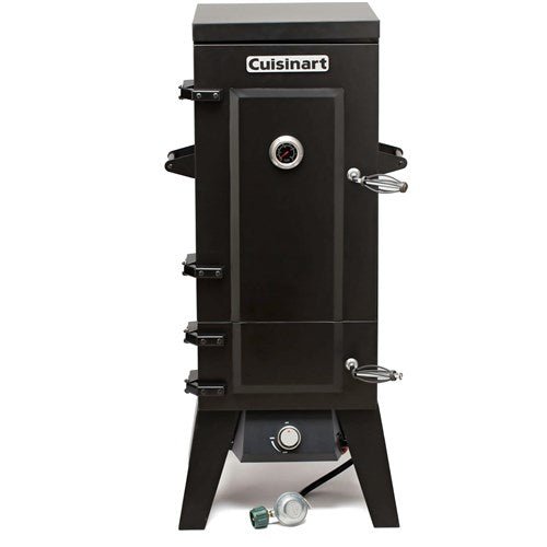 Cuisinart Grill - Vertical Propane Gas Smoker, 4 Racks, 30" Vertical Cooking Space - Black-United Backyard