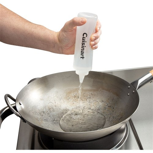 Cuisinart Grill - Wok Cleaning Set, Incl Water Dispenser and Palmyra Cleaning Brush - Wood-United Backyard