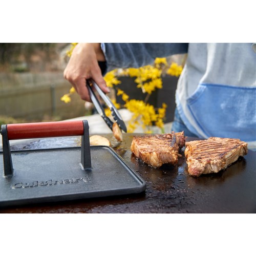 Cuisinart Grill - XL Cast Iron Griddle Press 10" x 10"-United Backyard