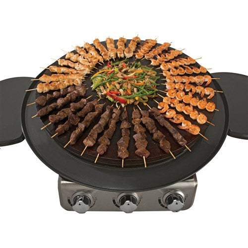 Cuisinart Grill - XL Outdoor Griddle Cooking Center, 30" Diameter, 706 Sq Inches, 360 Degrees - Black/Stainless-United Backyard