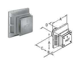 DuraVent - 5x8 DirectVent Pro Square Horizontal Termination Cap - Stainless Steel-United Backyard