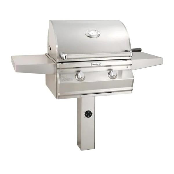 Fire Magic - 24" Multi-User In-Ground Post Grill with Analog Thermometer - Liquid Propane-United Backyard