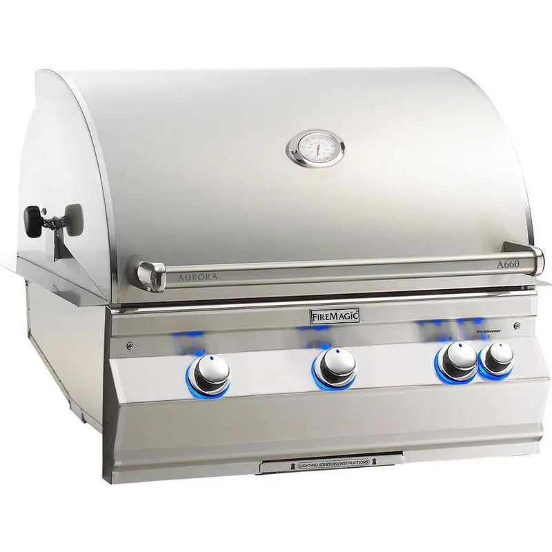 Fire Magic - 30-Inch Aurora Built-In Natural Gas Grill with One Infrared Burner in Stainless Steel-United Backyard