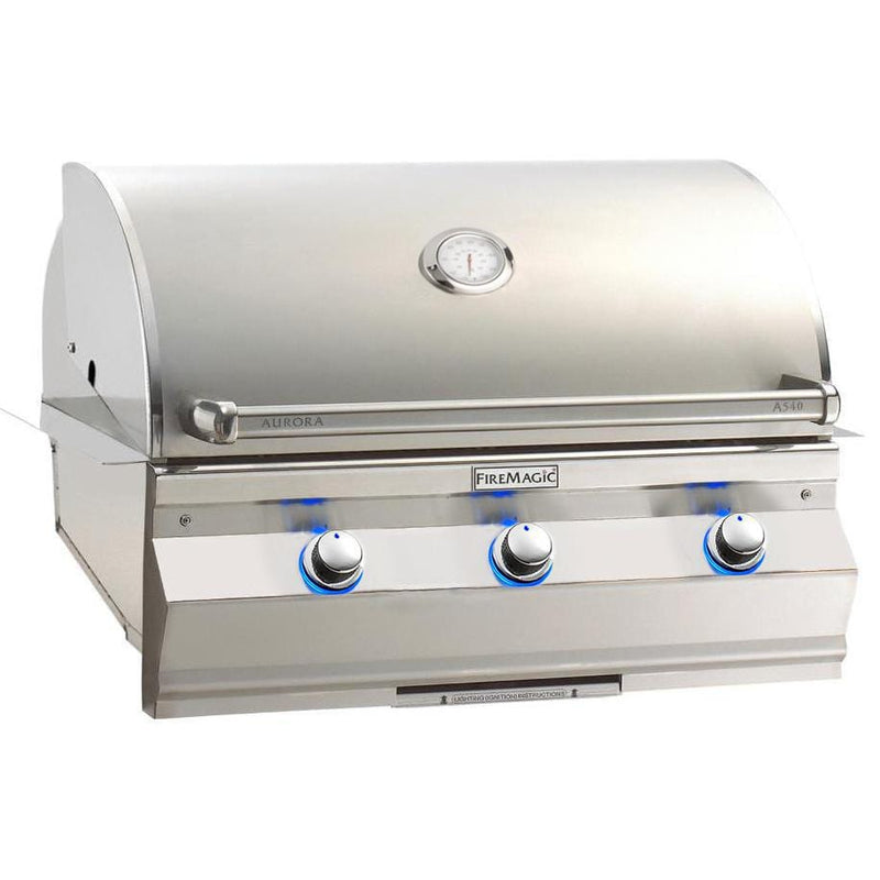 Fire Magic - 30-Inch Built-In Propane Gas Grill With One Infrared Burner And Analog Thermometer in Stainless Steel