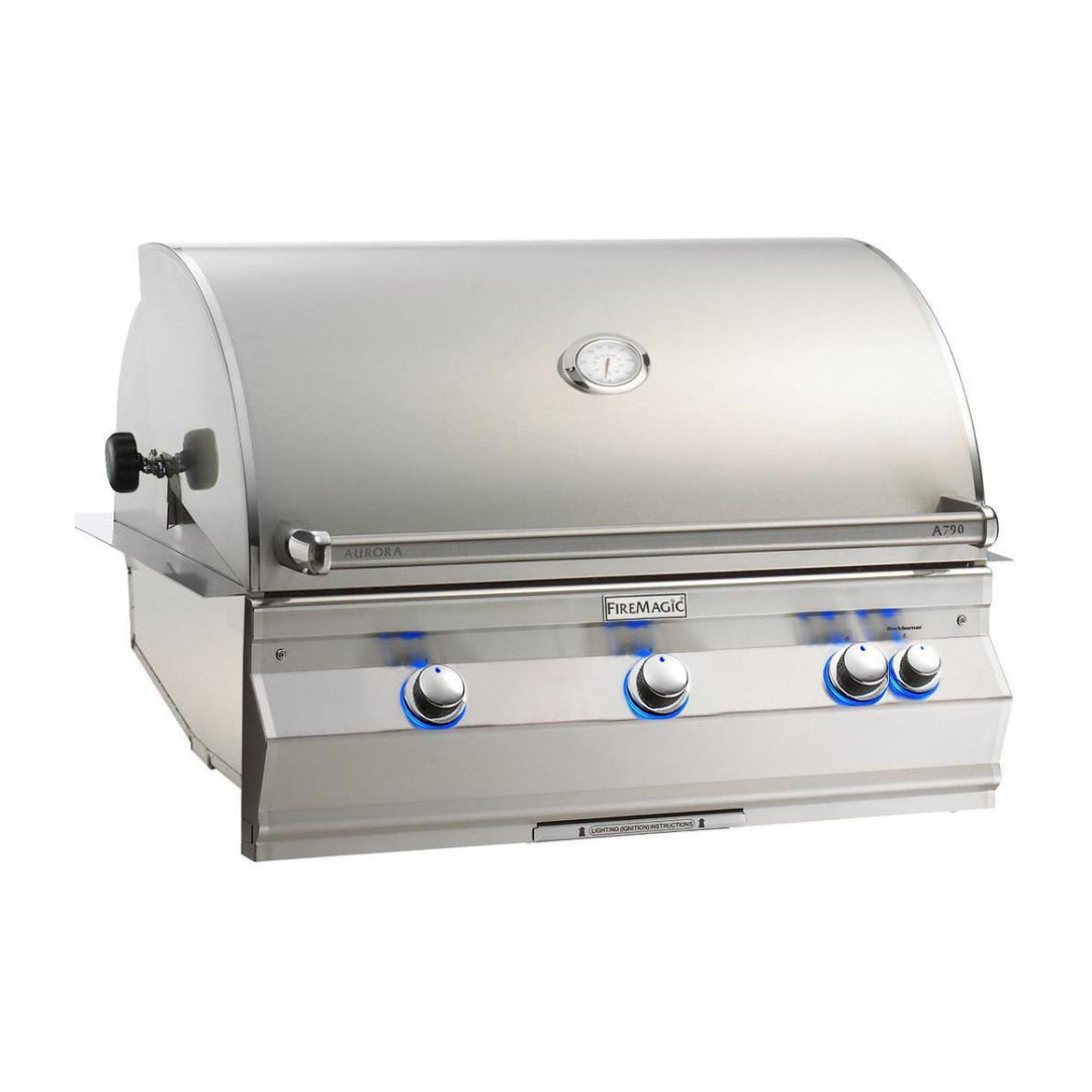 Fire Magic - 36" Built-In Natural Gas Grill with Rotisserie in Stainless Steel - Natural Gas