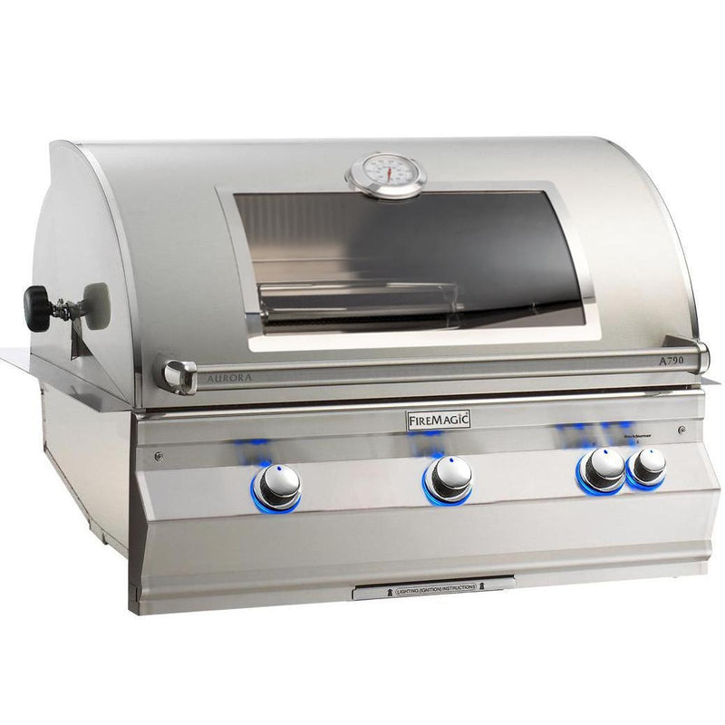 Fire Magic - 36-Inch Aurora Built-In Propane Gas Grill with Analog Thermometer in Stainless Steel-United Backyard