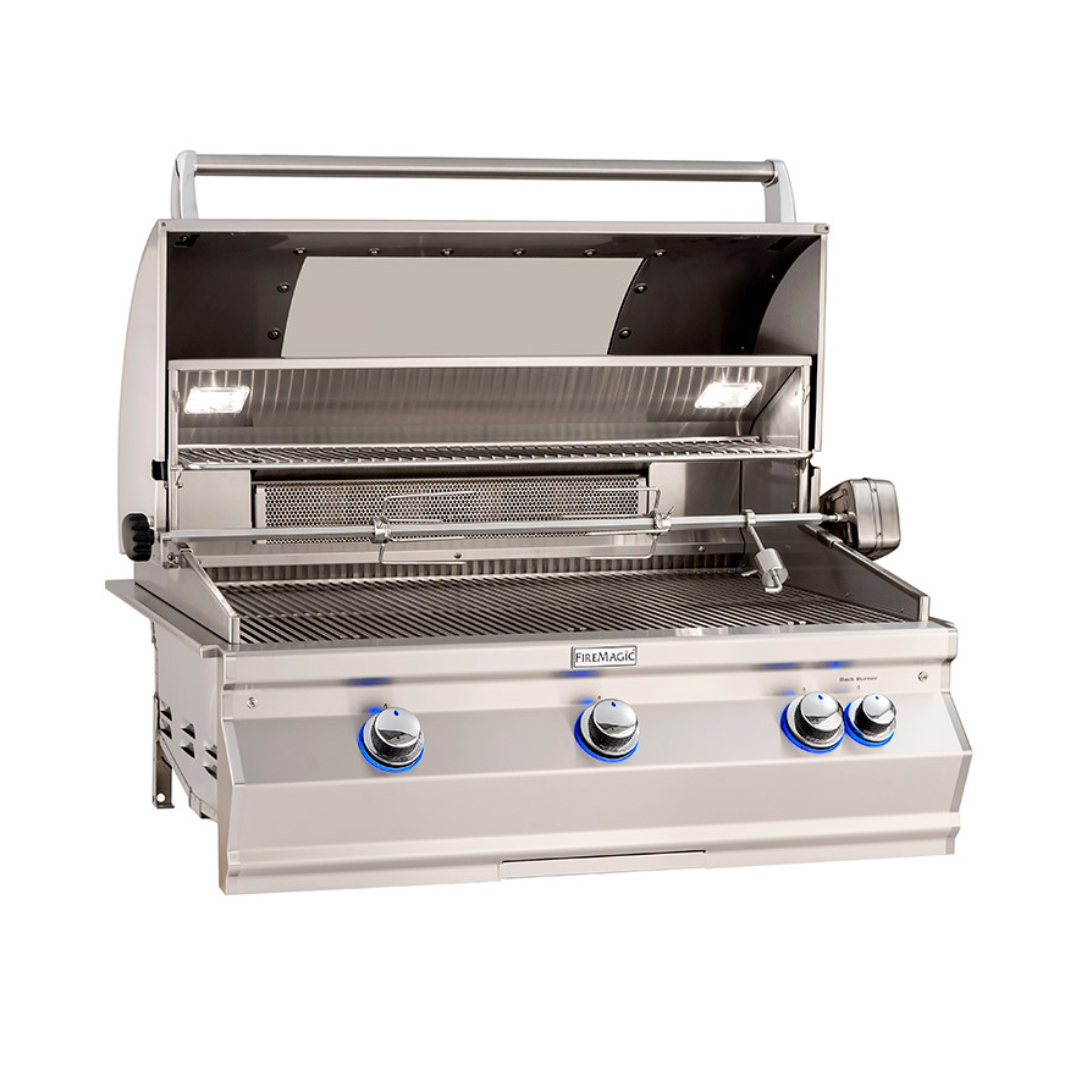 Fire Magic - Aurora A790I 36" Built-In Grill With Analog Thermometer - Natural Gas-United Backyard