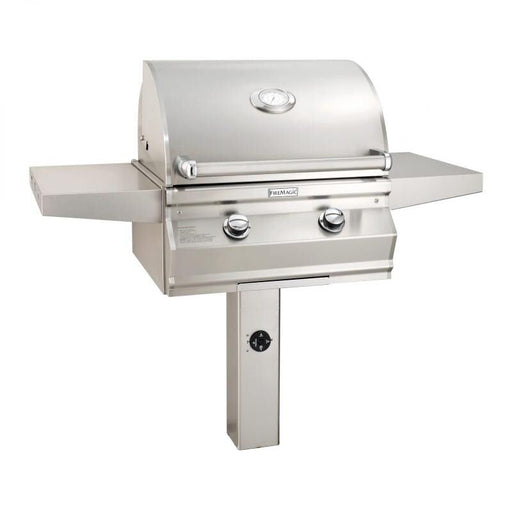 Fire Magic - Choice Multi-User 24-Inch Natural Gas Grill With Analog Thermometer On In-Ground Post-United Backyard
