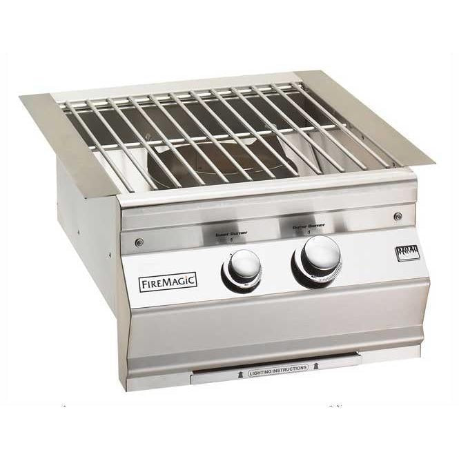 Fire Magic - Classic Built-In Natural Gas Power Burner with Stainless Steel Grid-United Backyard