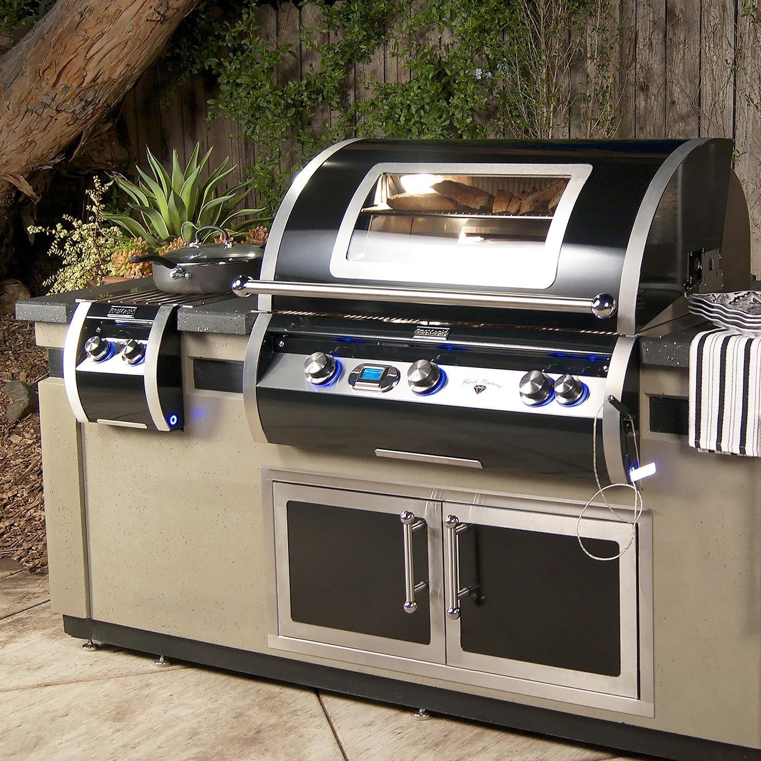 Fire Magic - Echelon Black Diamond Built-In Natural Gas Double Side Burner-United Backyard