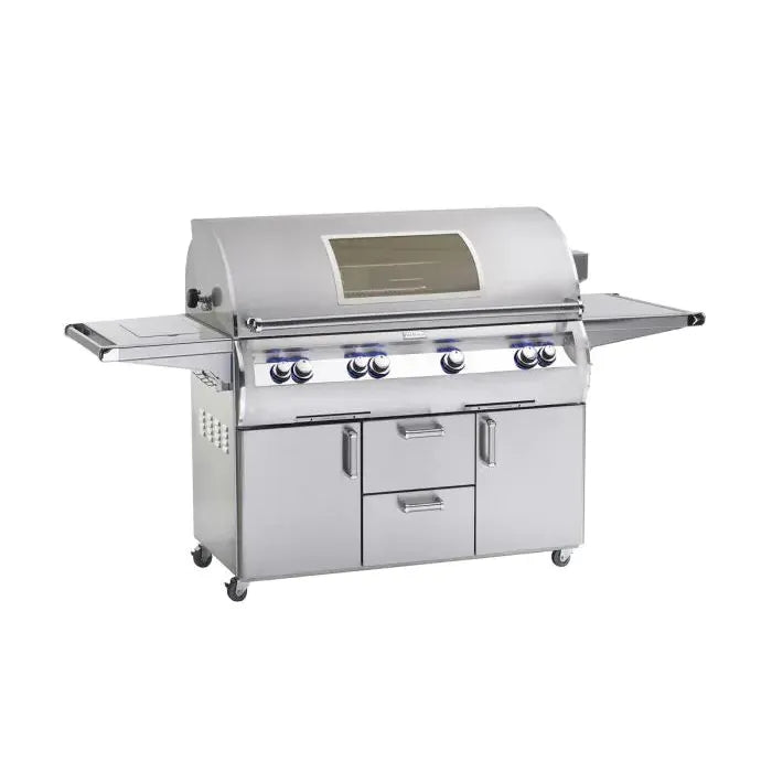 Fire Magic - Echelon Diamond E1060s A Series Freestanding Gas BBQ Grill With Flush Mounted Single Side Burner, Infrared Burner, And Magic View Window, Natural Gas-United Backyard