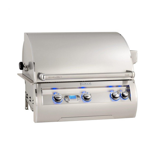 Fire Magic - Echelon Diamond E660i 30" Built-In Grill with Backburner, Rotisserie Kit and Digital Thermometer - Natural Gas-United Backyard