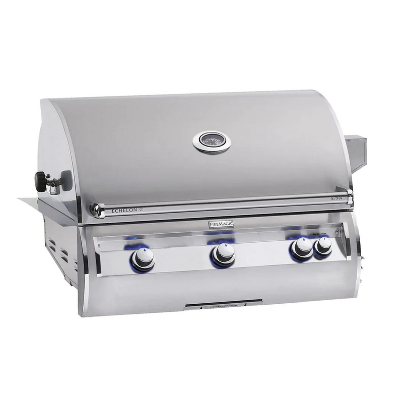 Fire Magic - Echelon Diamond E790i 36" Built-In Grill with Backburner, Rotisserie Kit and Analog Thermometer - Natural Gas-United Backyard