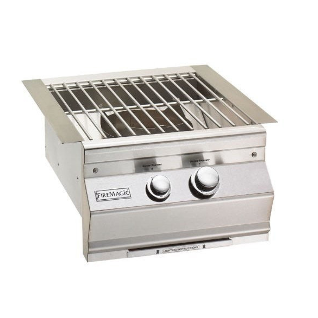 Fire Magic Grills - Aurora 24"Built-In Power Burner with Porcelain Cast Iron Gri - Liquid Propane-United Backyard