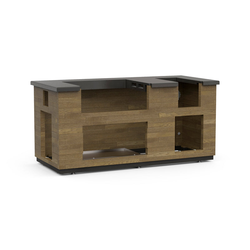 Fire Magic - ID660-77BA 77-Inch Reclaimed Wood Island System, French Barrel Oak-United Backyard