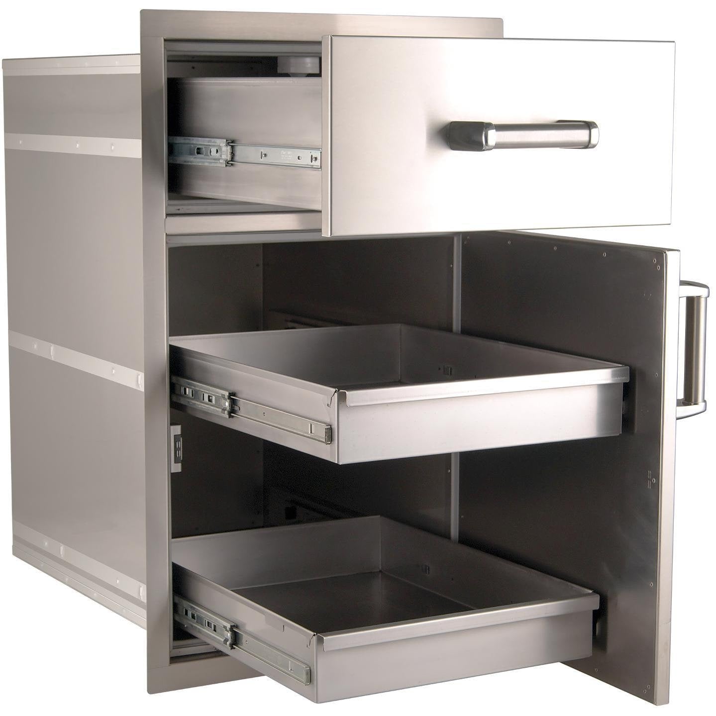 Fire Magic - Premium Flush 20-Inch Pantry / Access Drawer Combo-United Backyard