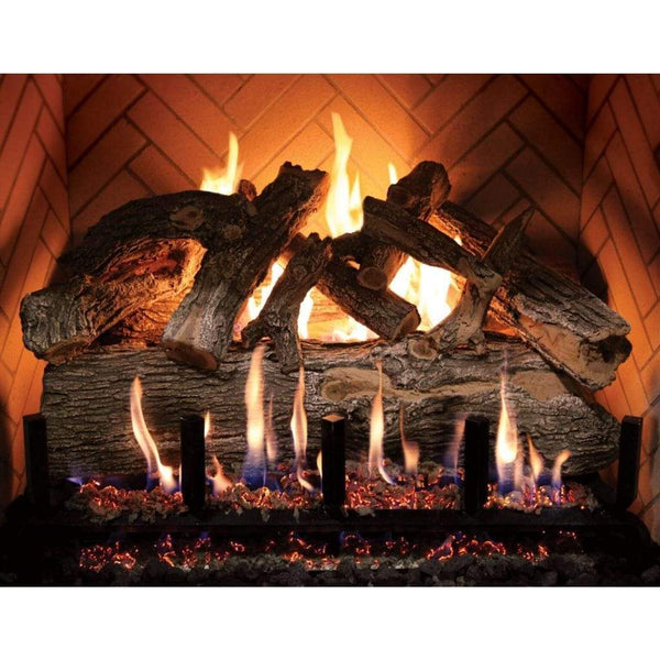 Grand Canyon - 24" to 60" Arizona Weathered Oak Jumbo Slimline Vented Gas Logs-United Backyard