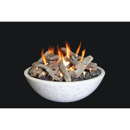 Grand Canyon - 39"x13" Fire Bowl with Ring Burner - White-United Backyard