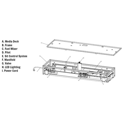 Grand Canyon - Bedrock 48" Vented Traditional Drop-In Natural Gas Burner-United Backyard