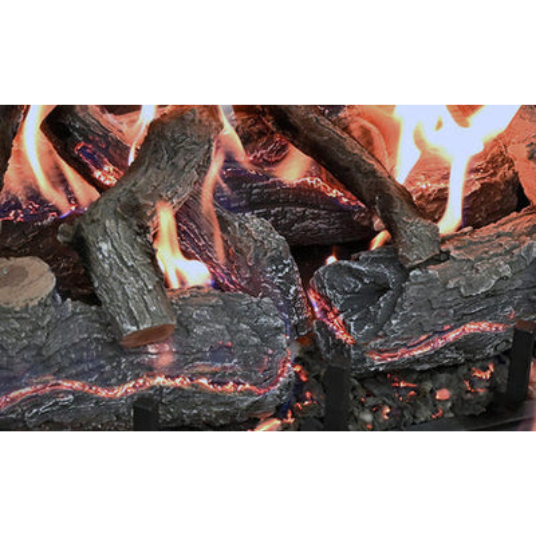 Grand Canyon - GlowFire 30" Arizona Weathered Oak Charred Vented Gas Logs-United Backyard