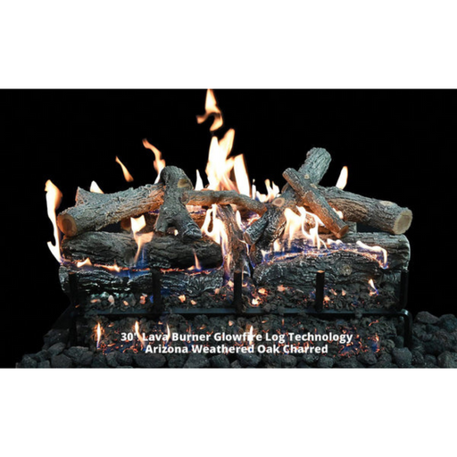 Grand Canyon - GlowFire 30" Arizona Weathered Oak Charred Vented Gas Logs-United Backyard