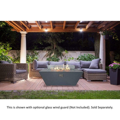 Grand Canyon - Olympus 60" x 30" Rectangle Natural Gas Linear Fire Table in Gray-United Backyard