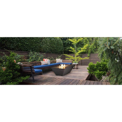 Grand Canyon - Olympus 60" x 30" Rectangle Propane Gas Linear Fire Table in Black-United Backyard