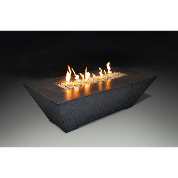 Grand Canyon - Olympus 60" x 30" Rectangle Propane Gas Linear Fire Table in Black-United Backyard