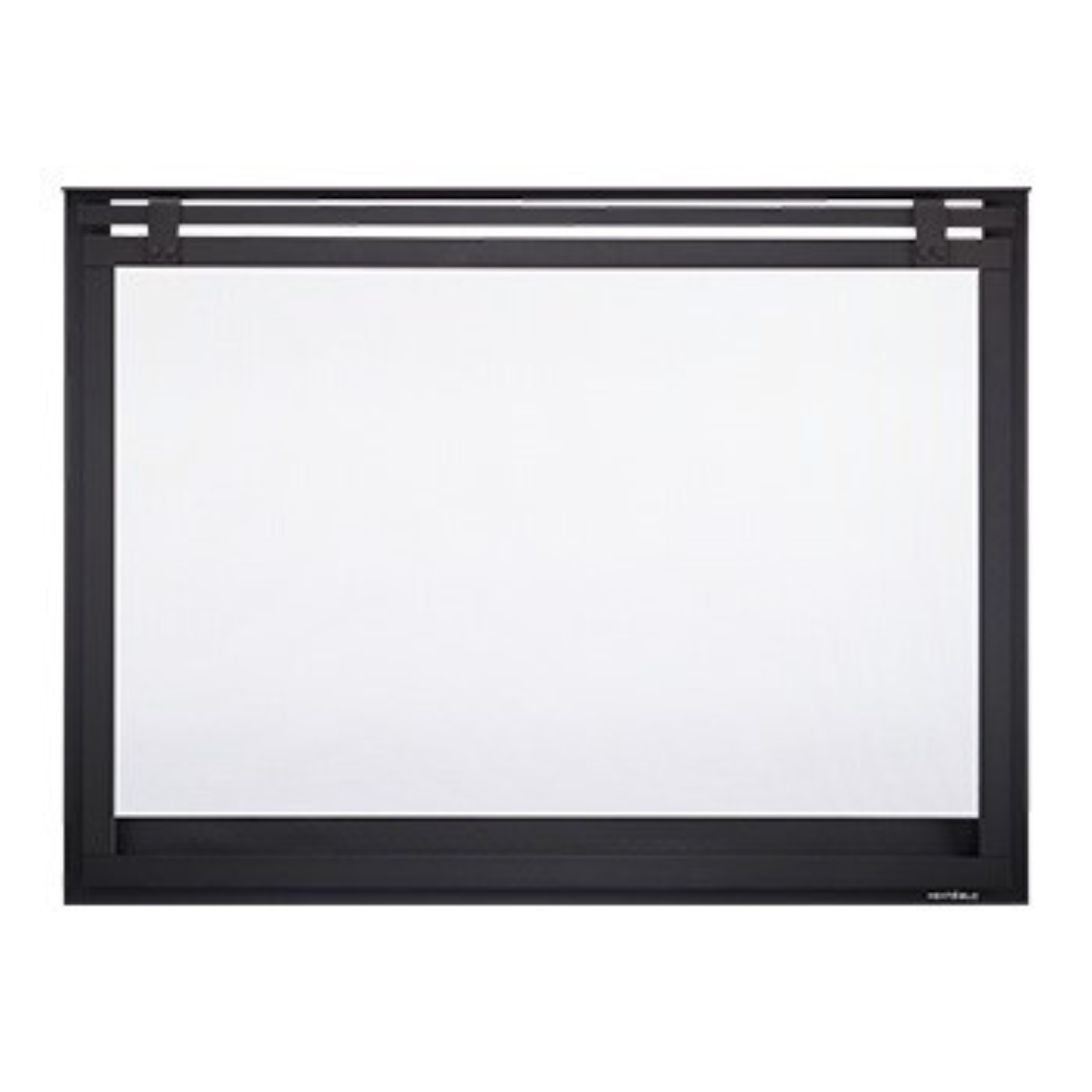 HEAT & GLO - LOFT BARN DOOR OVERLAP FRONT WITH CLEARVUE MESH, BLACK-United Backyard