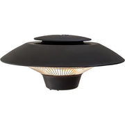 Hanover - 16.7 in Hanging Electric Heater-1 heat settings with Remote - Black-United Backyard