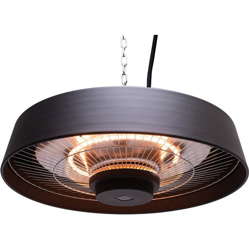 Hanover - 20 in Hanging Electric Heater-1 heat settings with Remote - Black-United Backyard