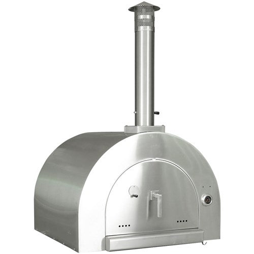 Hanover - 35" Wood Burning Pizza Oven Dome and Cart - Stainless-United Backyard