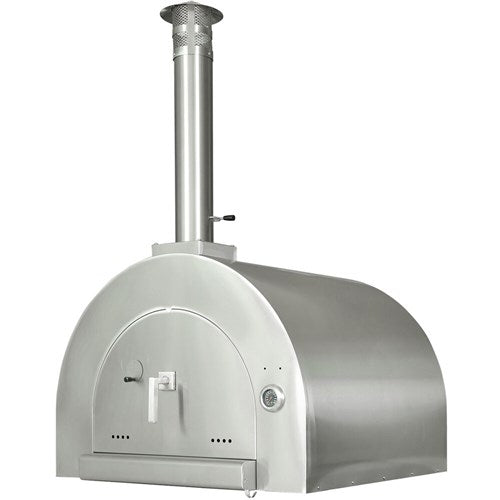 Hanover - 35" Wood Burning Pizza Oven Dome and Cart - Stainless-United Backyard