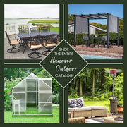 Hanover - 35in Carbon Fiber Lamp. 4 Power Settings and Remote - Black-United Backyard