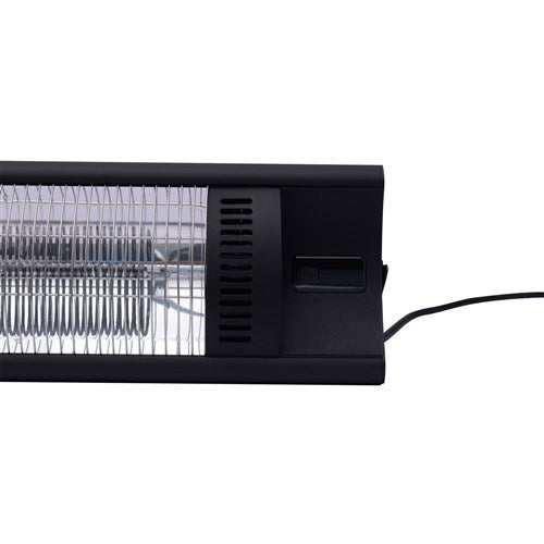 Hanover - 35in Carbon Fiber Lamp. 4 Power Settings and Remote - Black-United Backyard