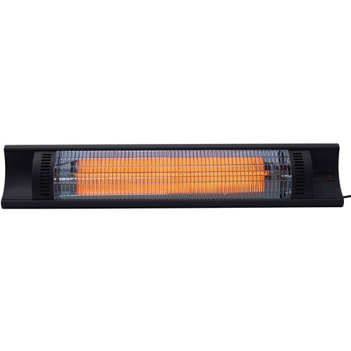 Hanover - 35in Carbon Fiber Lamp. 4 Power Settings and Remote-With Pole - Black-United Backyard