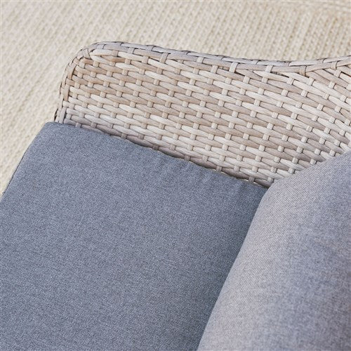 Hanover - 3pc Seating Set: 2 steel side chairs, accent table - Gray-United Backyard