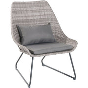 Hanover - 3pc Seating Set: 2 steel side chairs, accent table - Gray-United Backyard