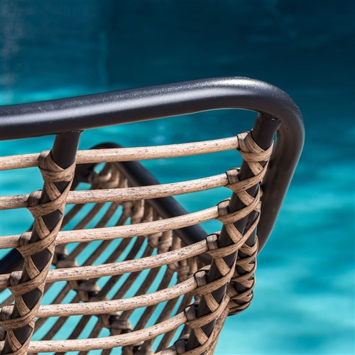 Hanover - 3pc Seating Set: 2 steel side chairs, accent table - Steel/White-United Backyard