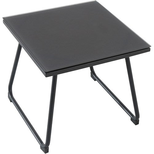 Hanover - 3pc Seating Set: 2 steel side chairs, accent table - Steel/White-United Backyard