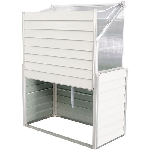 Hanover - 5.5' Raised Garden Bed/Greenhouse, Single, 47"x24.4"x66.6" - White-United Backyard