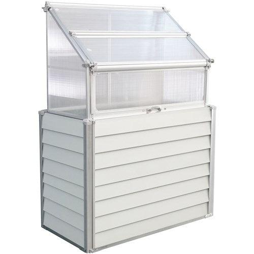 Hanover - 5.5' Raised Garden Bed/Greenhouse, Single, 47"x24.4"x66.6" - White-United Backyard