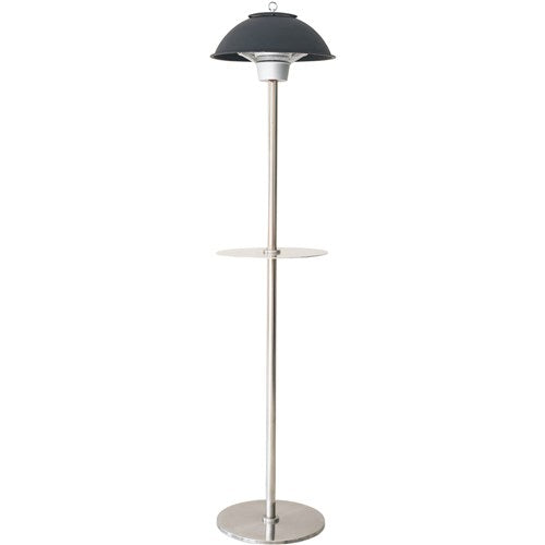 Hanover - 6.8' Electric Infrared Carbon Stand Lamp with Two Heat Levels - Black/Silver-United Backyard