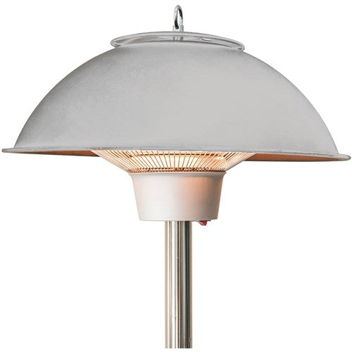 Hanover - 6.8' Electric Infrared Carbon Stand Lamp with Two Heat Levels - Silver-United Backyard