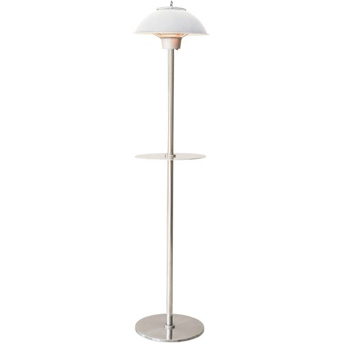 Hanover - 6.8' Electric Infrared Carbon Stand Lamp with Two Heat Levels - Silver-United Backyard