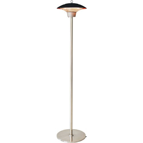 Hanover - 6.8' Electric Infrared Halogen Stand Lamp with Two Heat Levels - Black-United Backyard